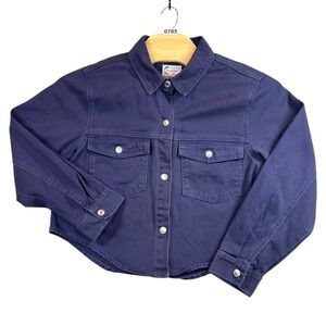 NEW Stoosh Denim Cropped Jacket Women‎ XL Casual Retro Timeless Trucker Modern